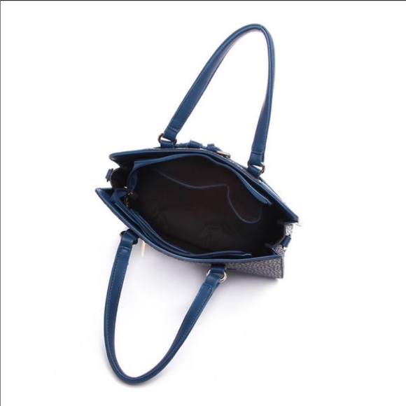 1 left! Boutique-Pink Haley Elegant Black Tote - Picture 3 of 4